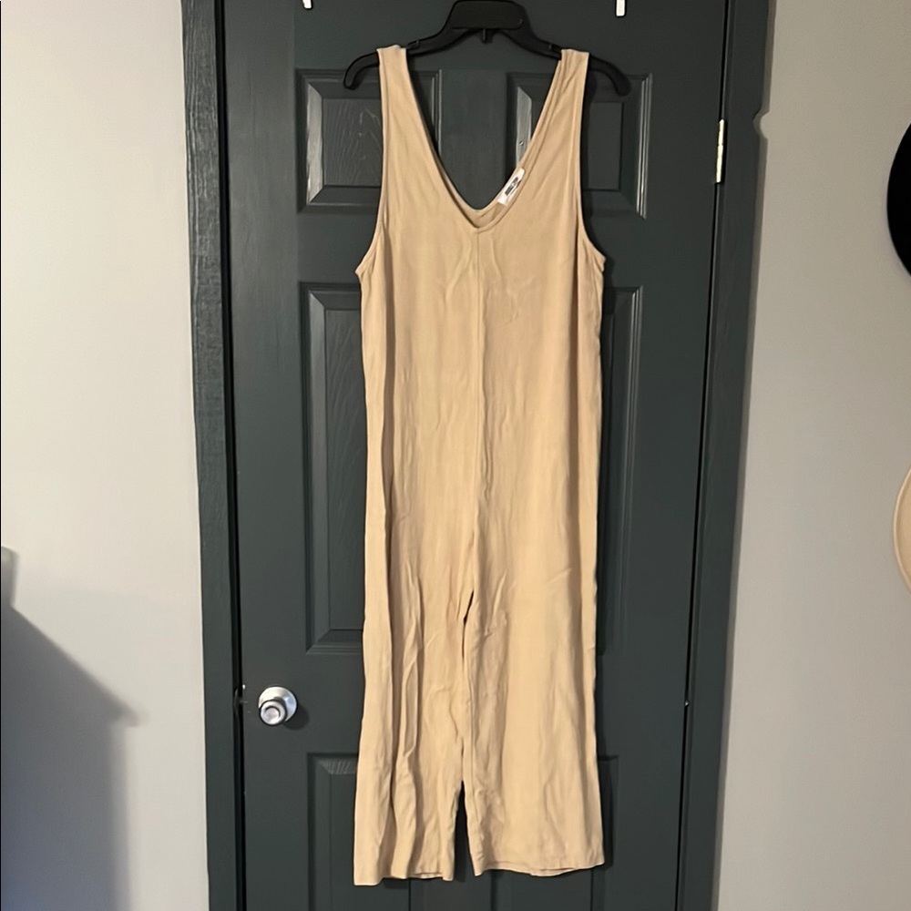 Linen Tan Jumpsuit